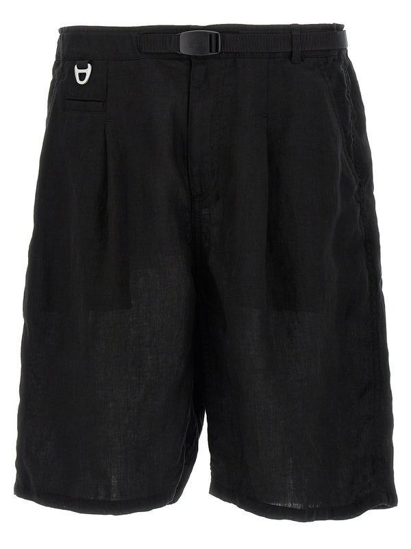 Undercover 100% Linen bermuda shorts in black