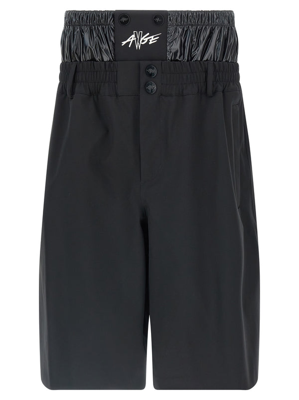 Moncler Genius 100% polyamide bermuda shorts in black