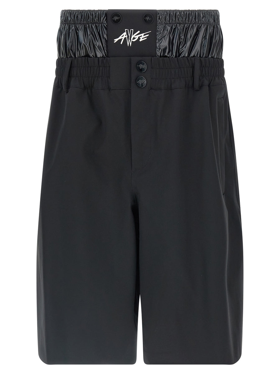 Moncler Genius 100% polyamide bermuda shorts in black