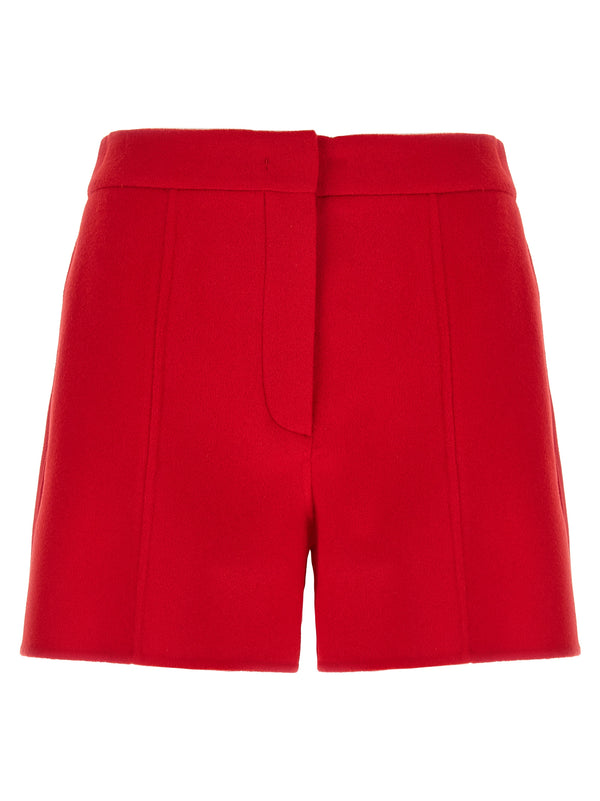 Sportmax 100% virgin wool bermuda shorts in red