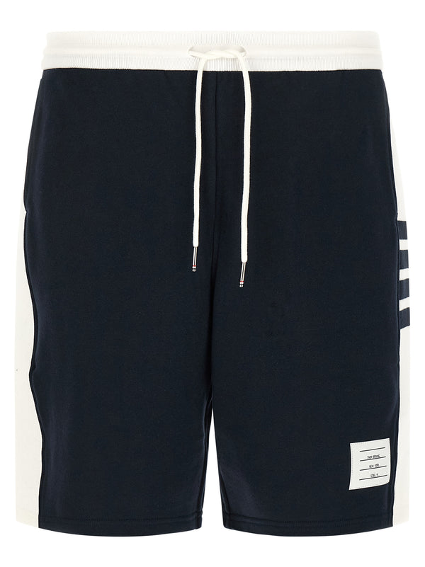 Thom Browne 100% Cotton bermuda shorts in navy