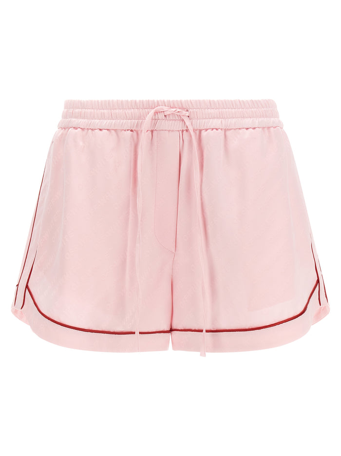 Off-White 64% viscose bermuda shorts in pink