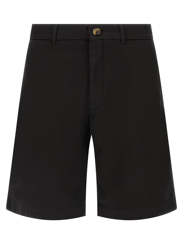 Brunello Cucinelli 97% Cotton bermuda shorts in black