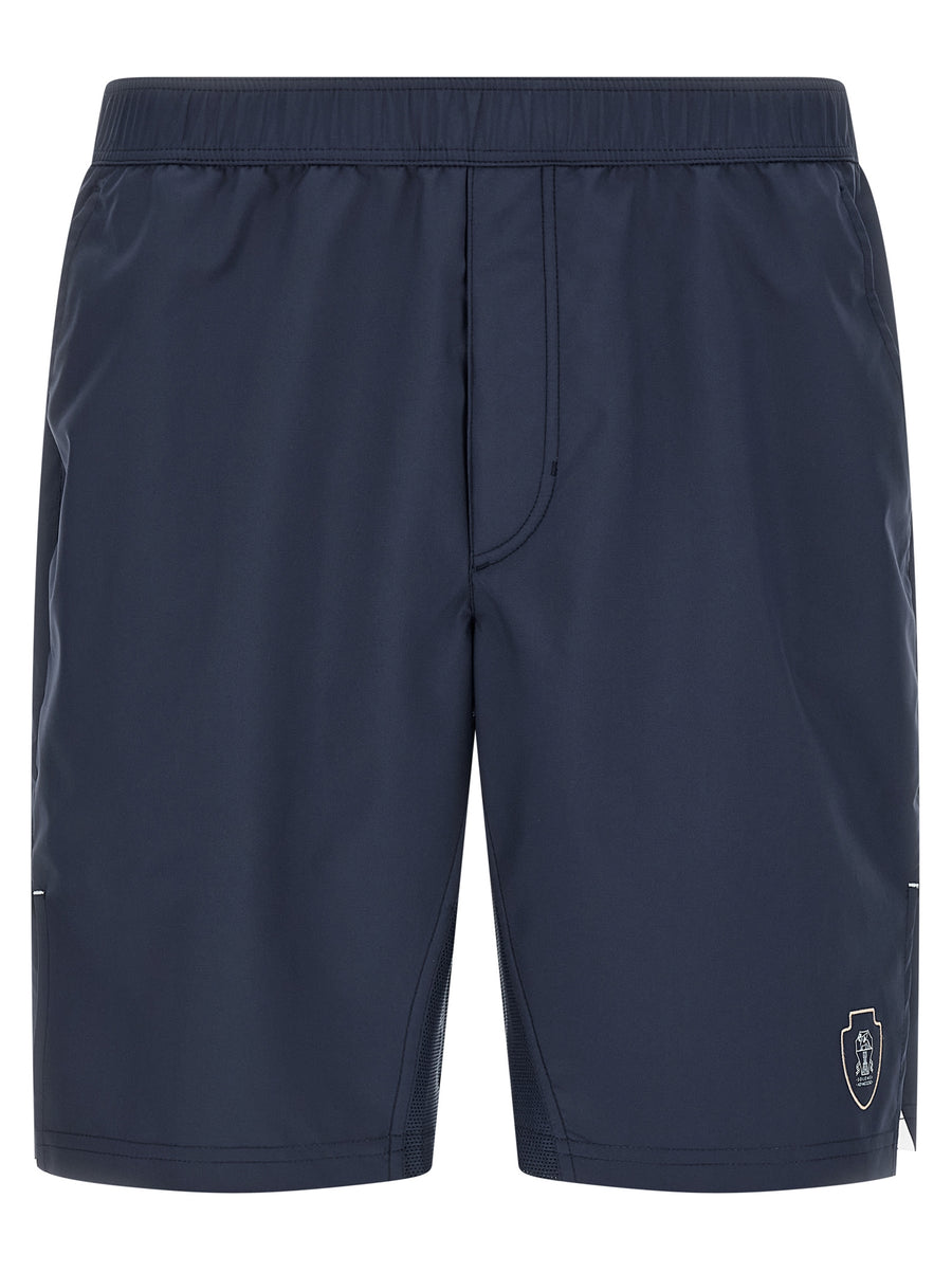 Brunello Cucinelli 93% polyester bermuda shorts in navy