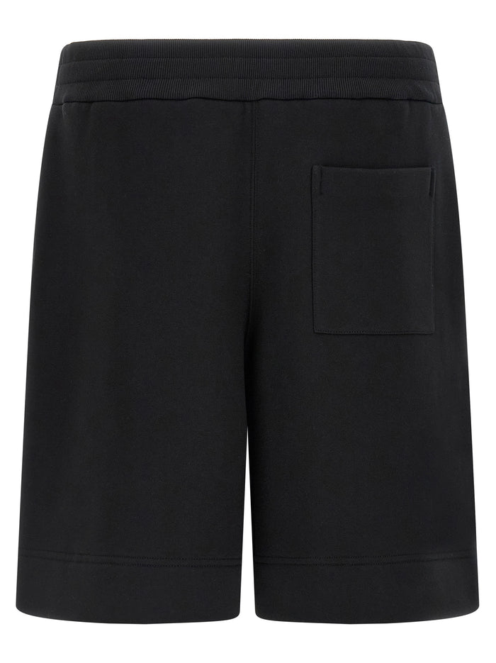 Jil Sander 100% cotton bermuda shorts in black — view 2