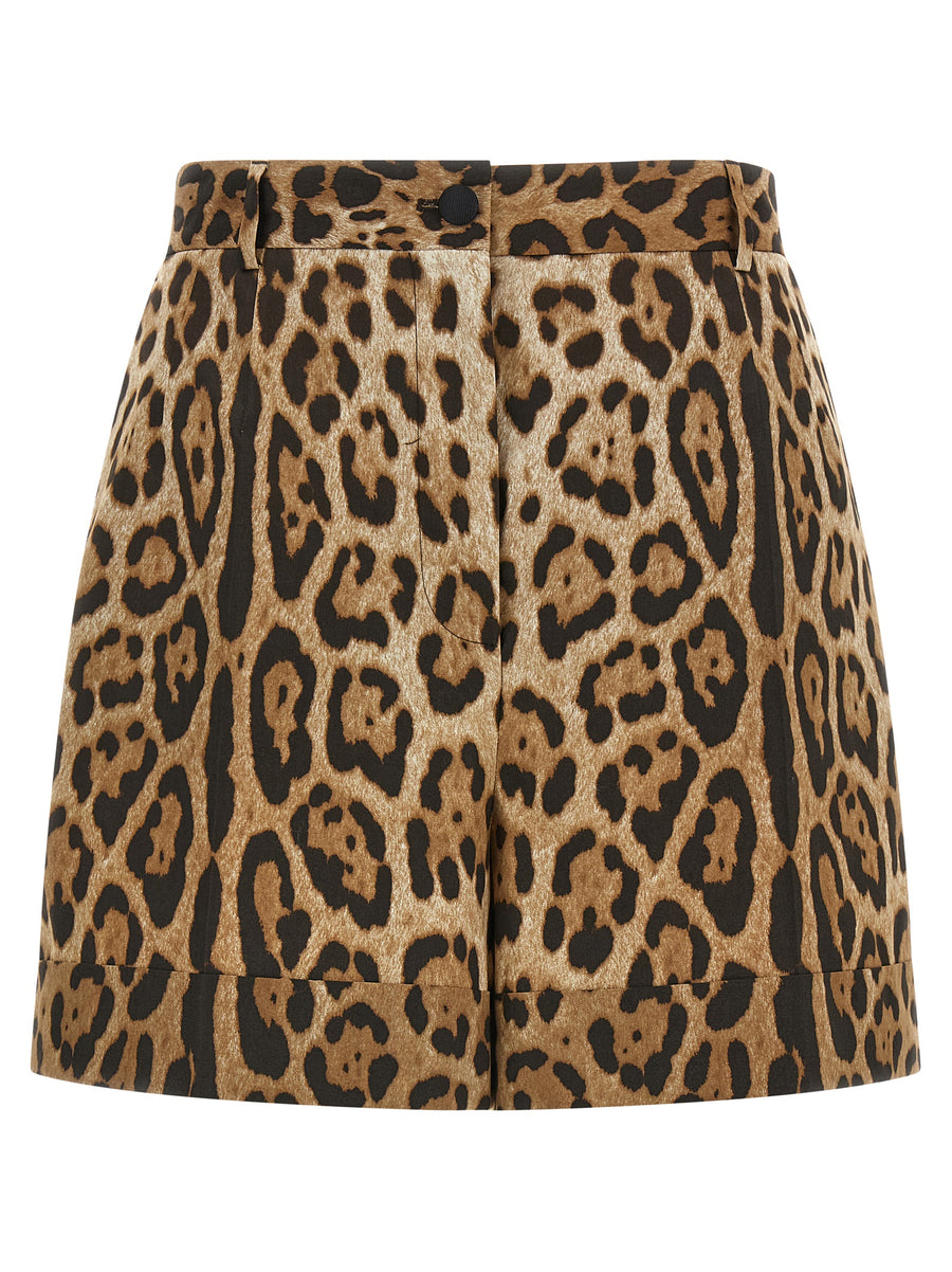 Dolce & Gabbana 100% cotton bermuda shorts in brown