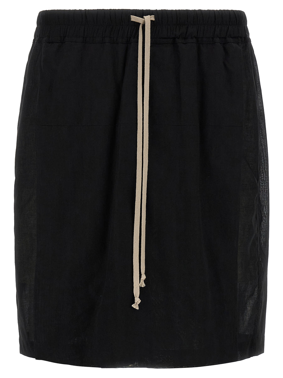 Rick Owens 100% cotton bermuda shorts in black