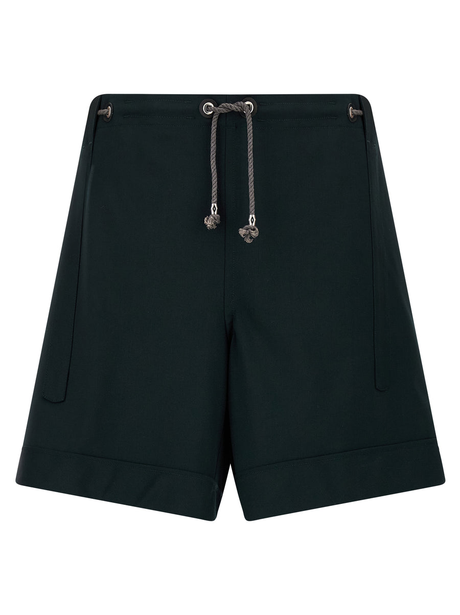 Kiko Kostadinov 97% Virgin Wool bermuda shorts in green