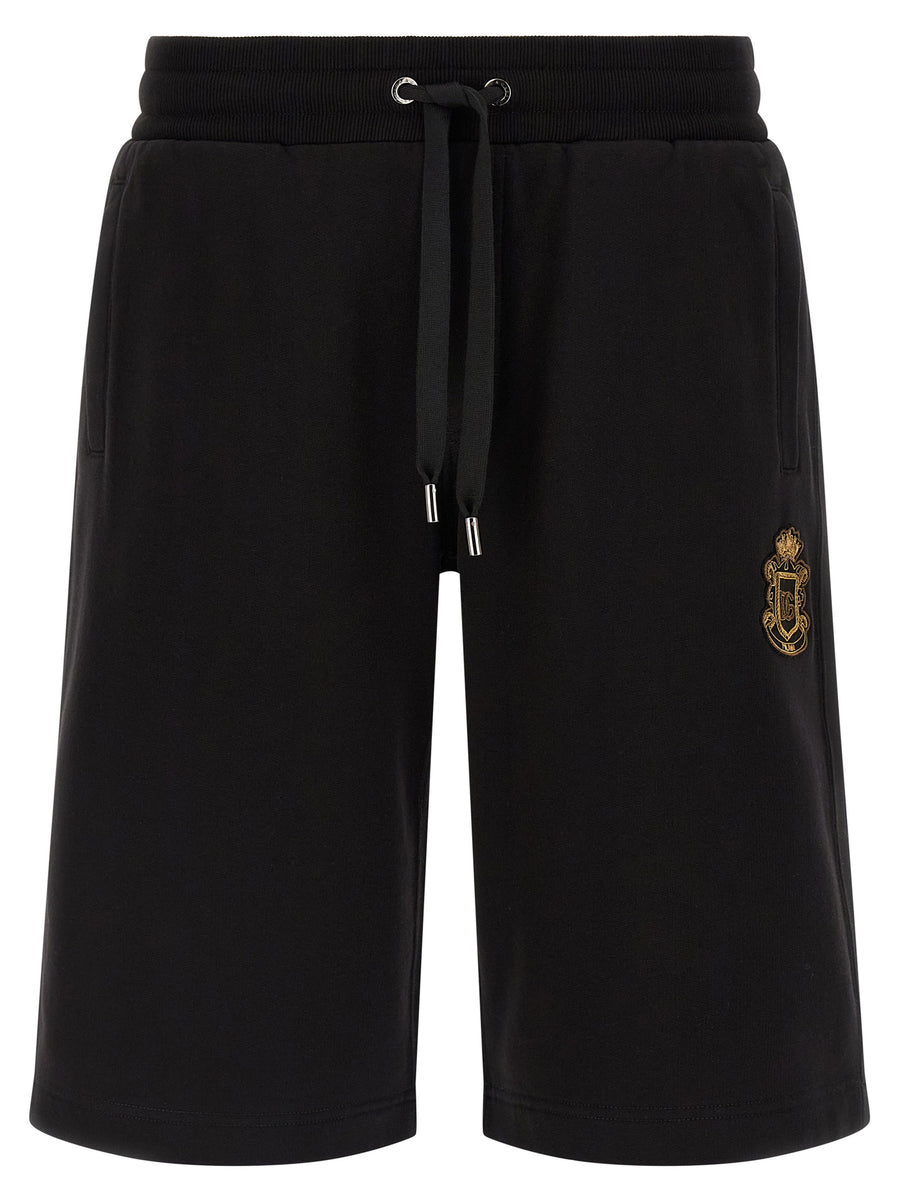 Dolce & Gabbana 100% cotton bermuda shorts in black