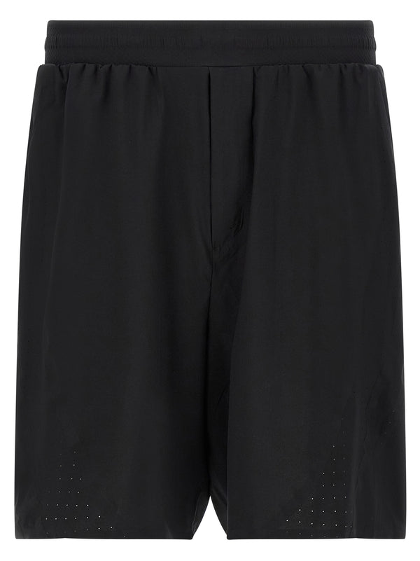 Y-3 86% polyester bermuda shorts in black