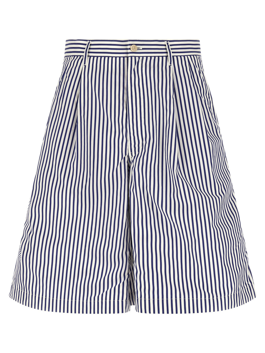 Comme des Garçons 100% cotton bermuda shorts in blue