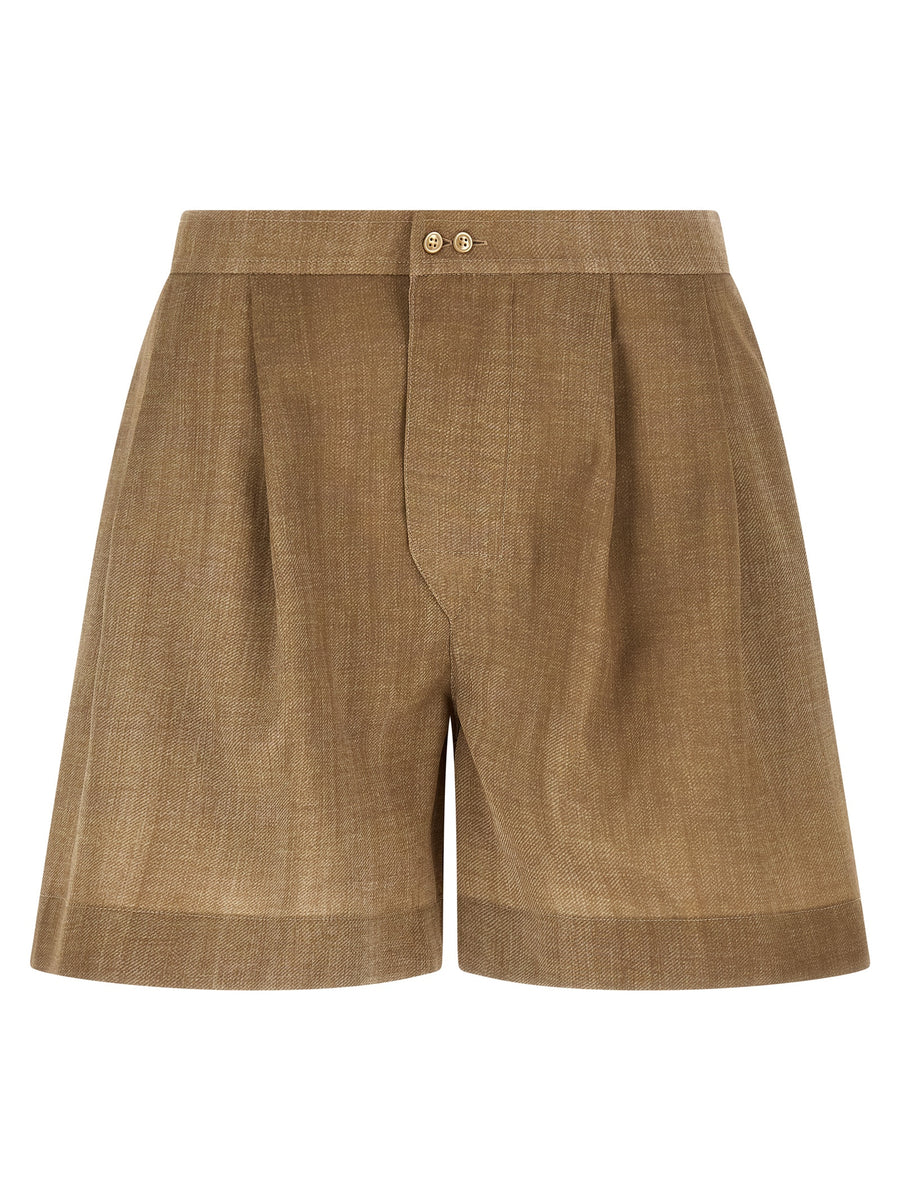 Ermanno Scervino 100% polyester bermuda shorts in beige
