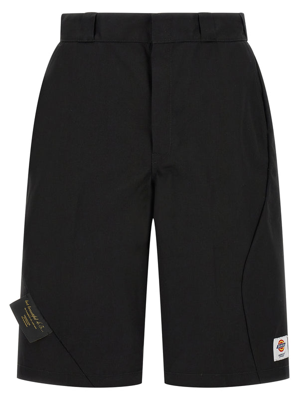 Undercover 65% polyester bermuda shorts in black