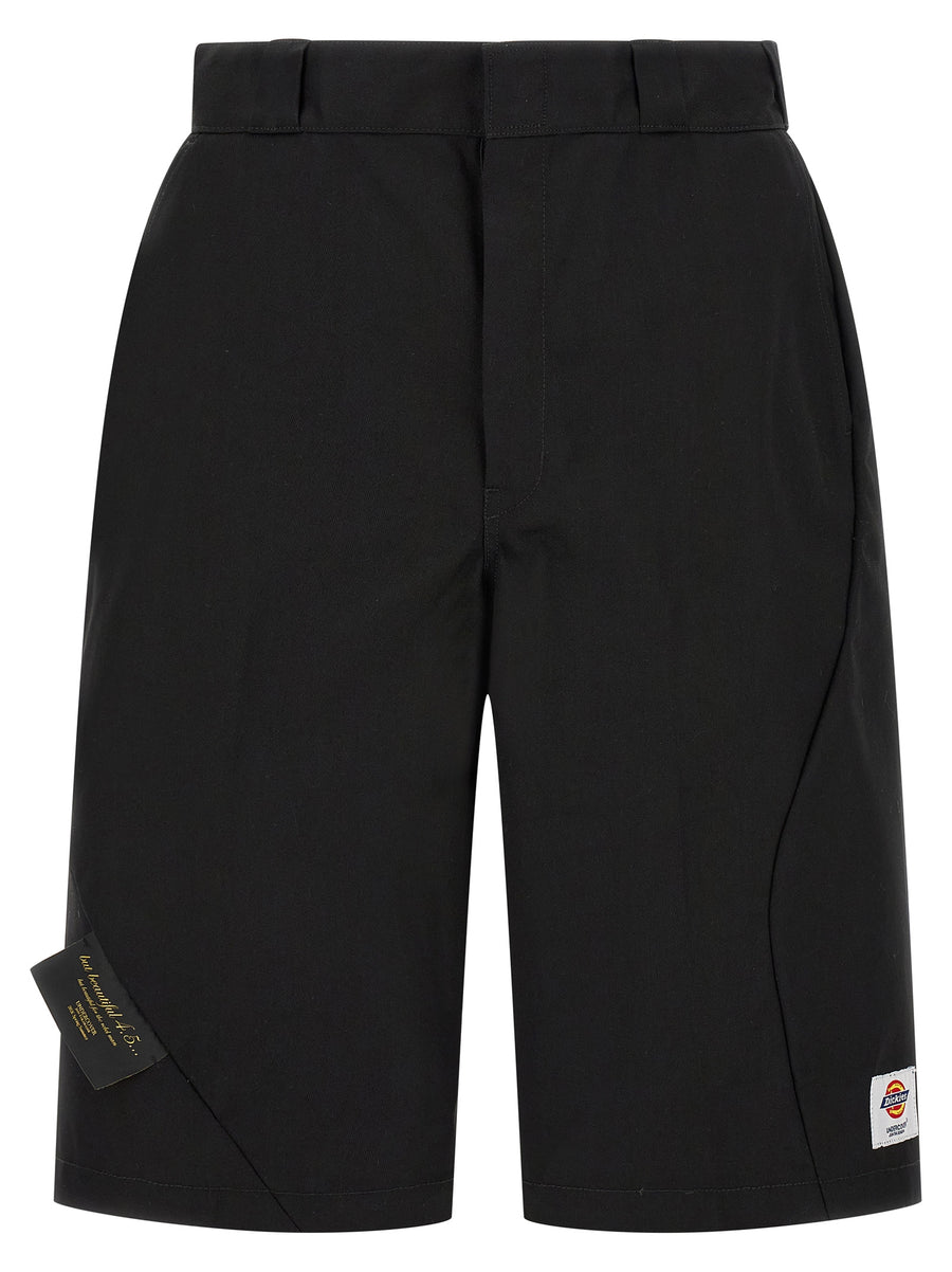 Undercover 65% polyester bermuda shorts in black