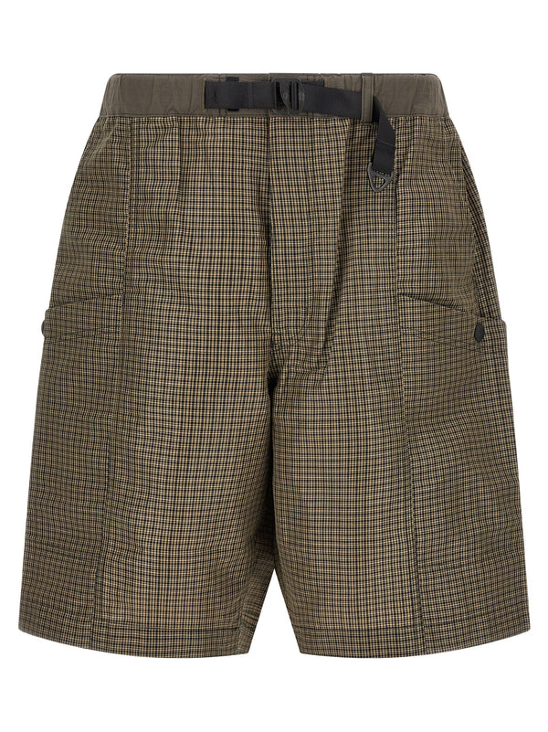 Comme des Garçons 67% Linen bermuda shorts in green
