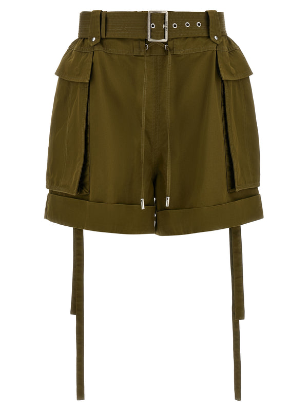 Alexander McQueen 100% Cotton bermuda shorts in green
