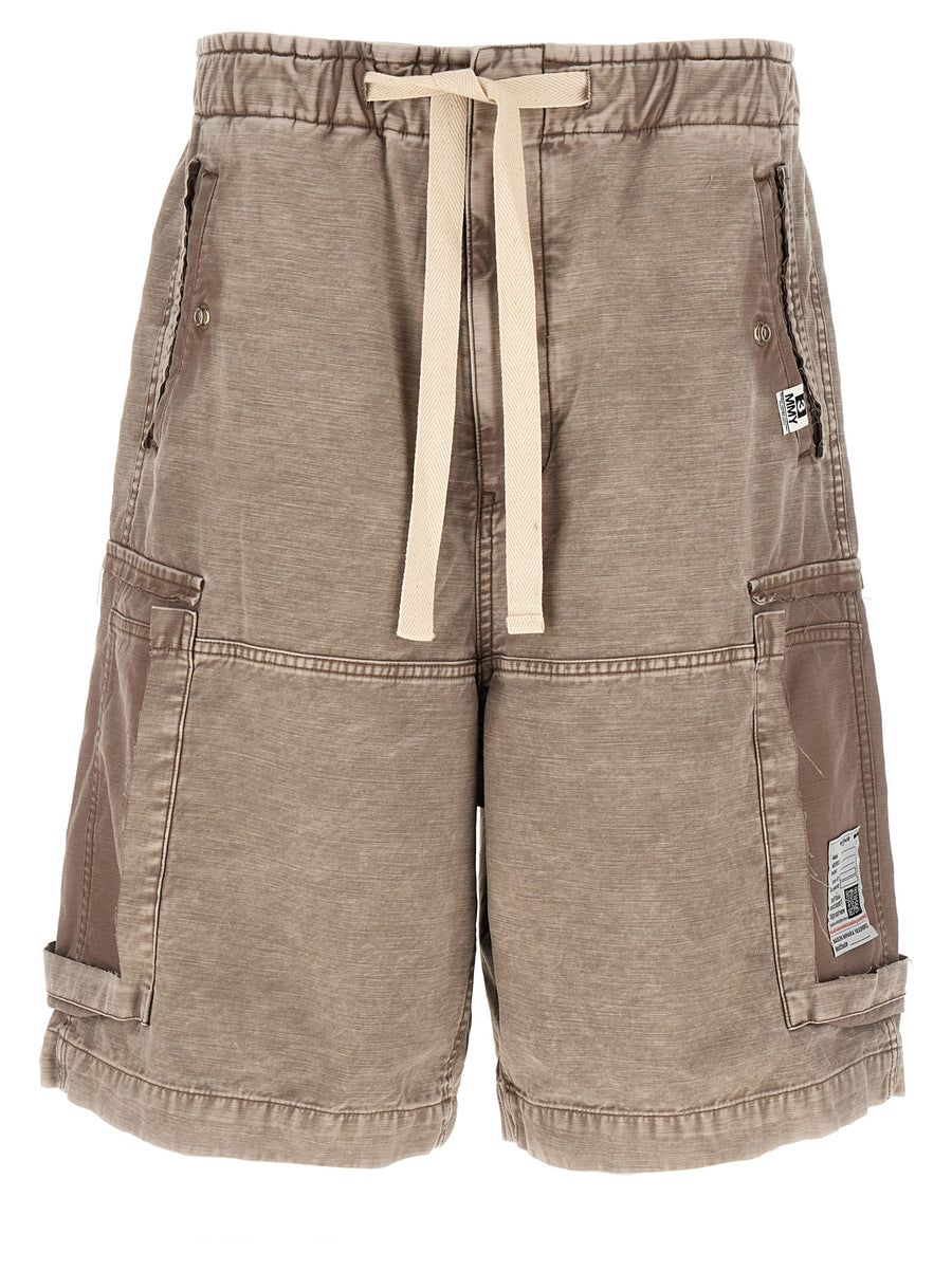 Maison Mihara Yasuhiro 100% cotton bermuda shorts in gray