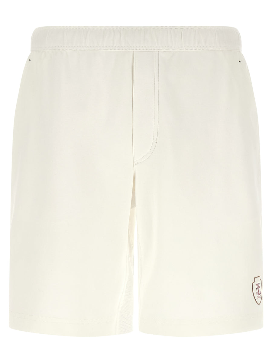 Brunello Cucinelli 100% cotton bermuda shorts in white