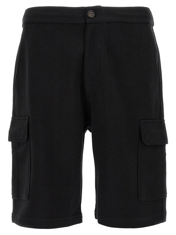 Brunello Cucinelli 65% cotton bermuda shorts in black
