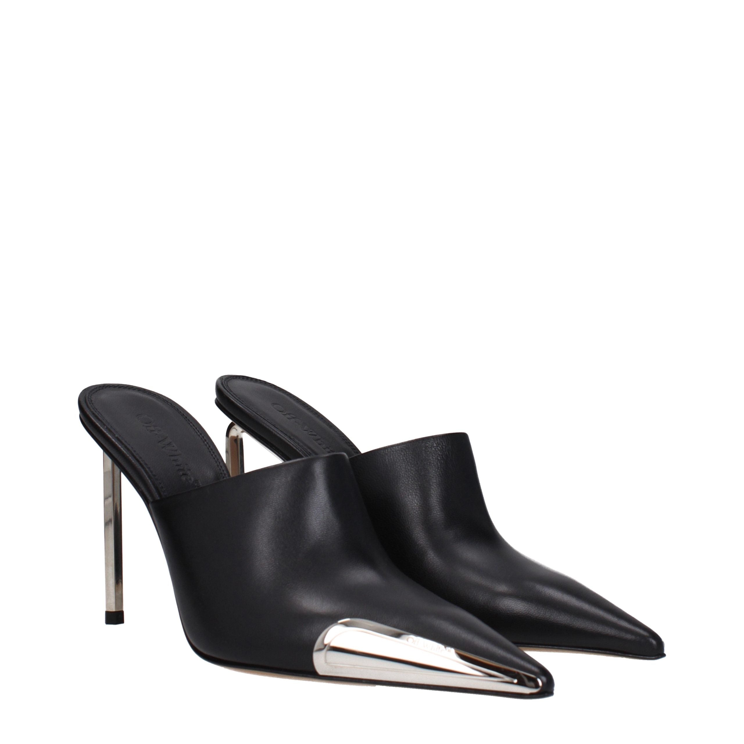 Off-White Leather pump in black — view 2