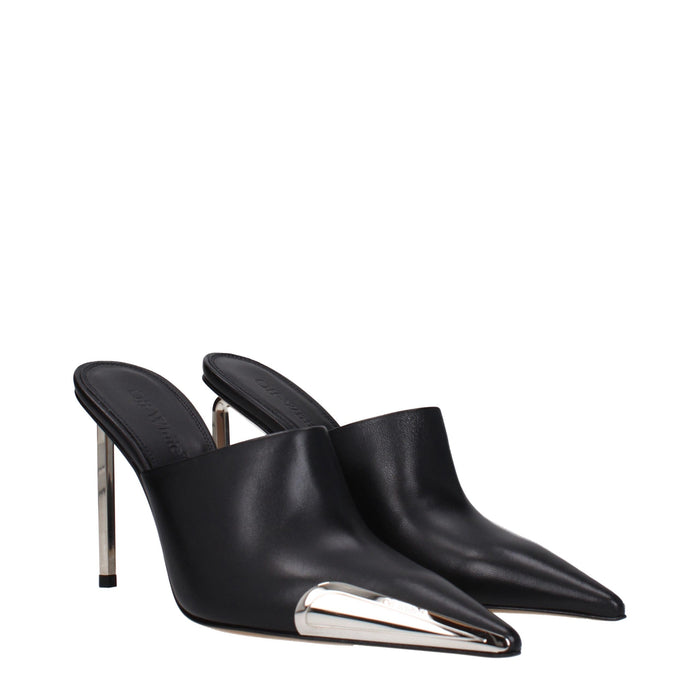 Off-White Leather pump in black — view 2