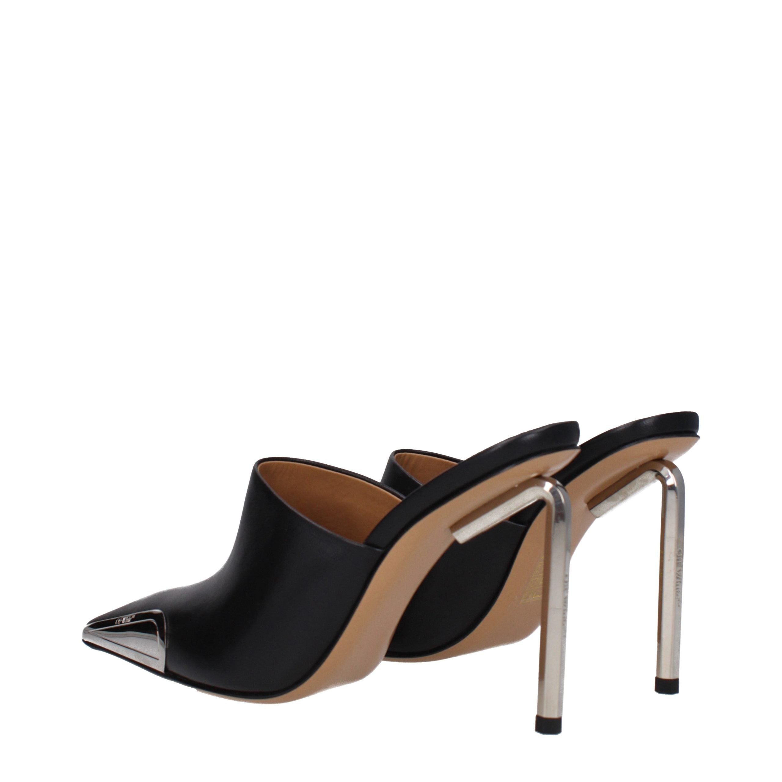 Off-White Leather pump in black — view 4