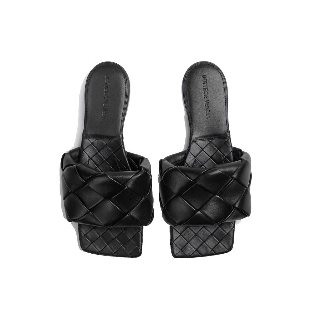 Bottega Veneta 100% Lamb Leather upper sandal in black — view 3