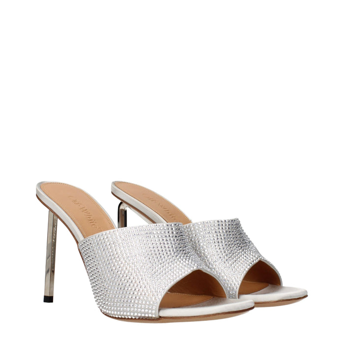 Off-White mule in silver — view 2