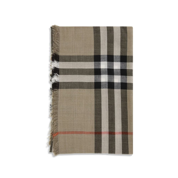 Burberry 52% Wool 48% Silk scarf in beige