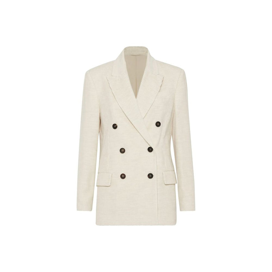 Brunello Cucinelli 45% Cotton 55% Viscose blazer in white