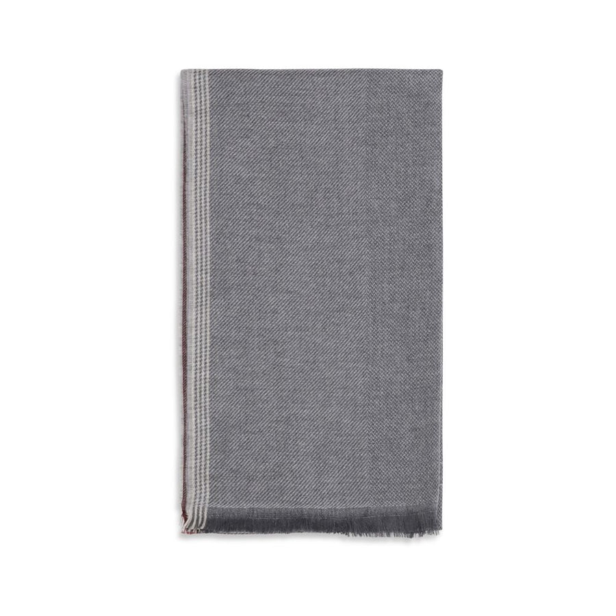 Brunello Cucinelli 100% Cashmere scarf in gray