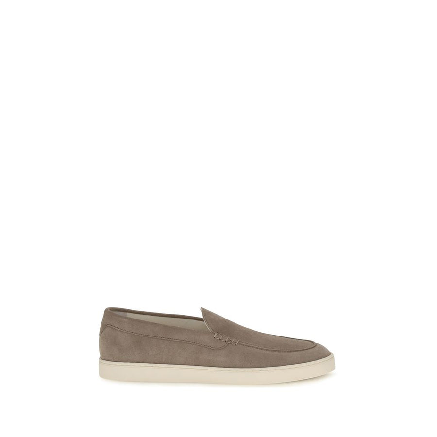 Brunello Cucinelli 100% Calf Leather Bos Taurus (Suede) loafer in gray