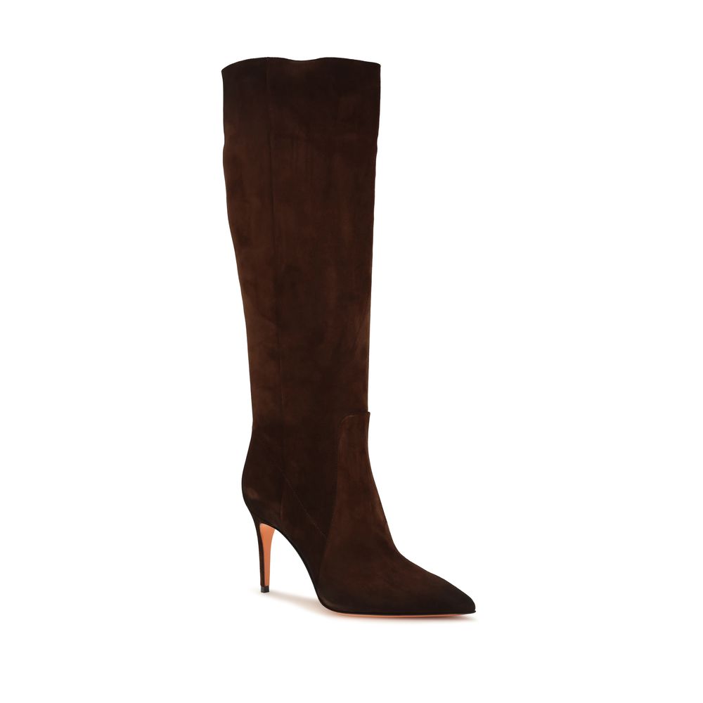 Santoni 100% Calf Leather Bos Taurus boot in brown — view 2