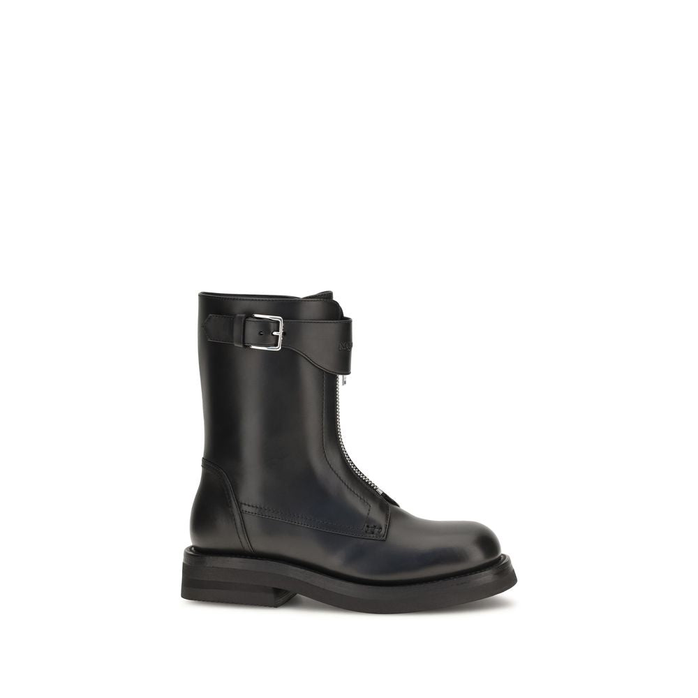 Alexander McQueen UPPER 100% Calf Leather Bos Taurus SOLE 100% Rubber boot in black