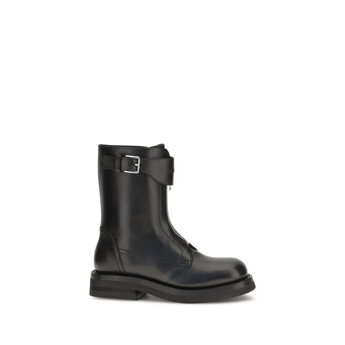 Alexander McQueen UPPER 100% Calf Leather Bos Taurus SOLE 100% Rubber boot in black