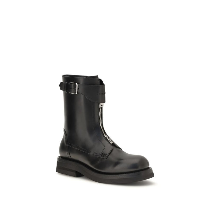 Alexander McQueen UPPER 100% Calf Leather Bos Taurus SOLE 100% Rubber boot in black — view 2