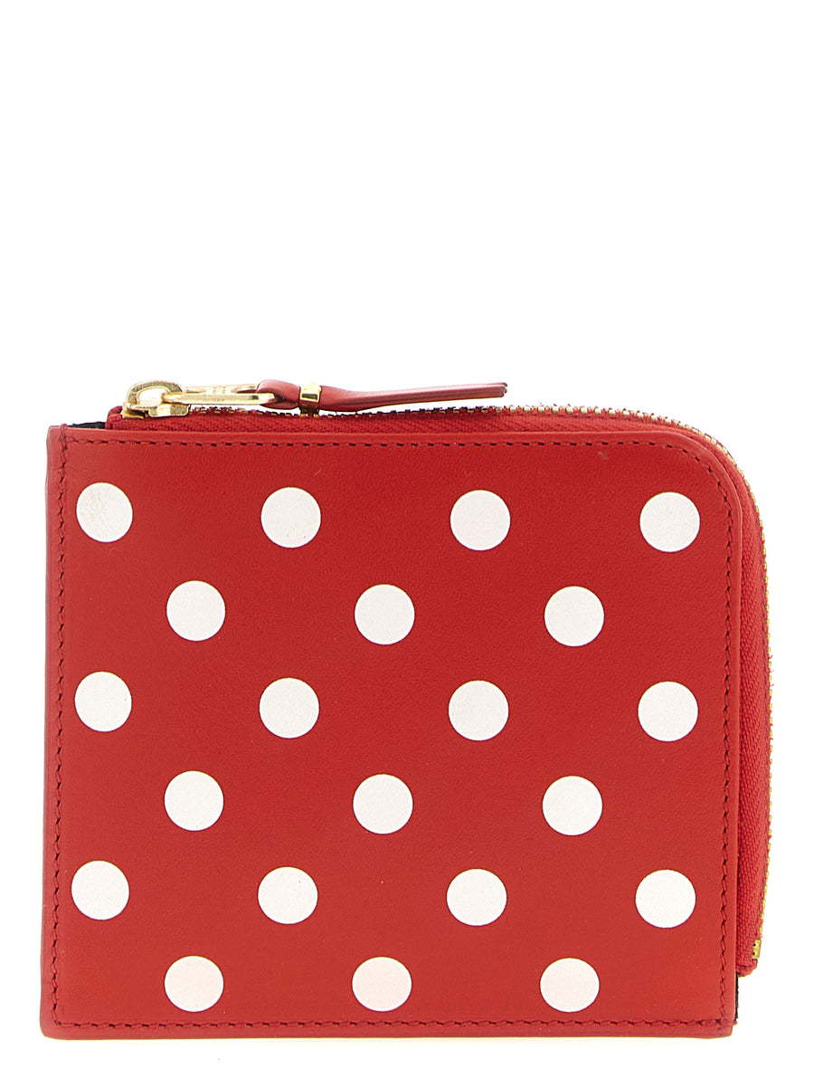 Comme des Garçons 100% cowhide leather card case in red