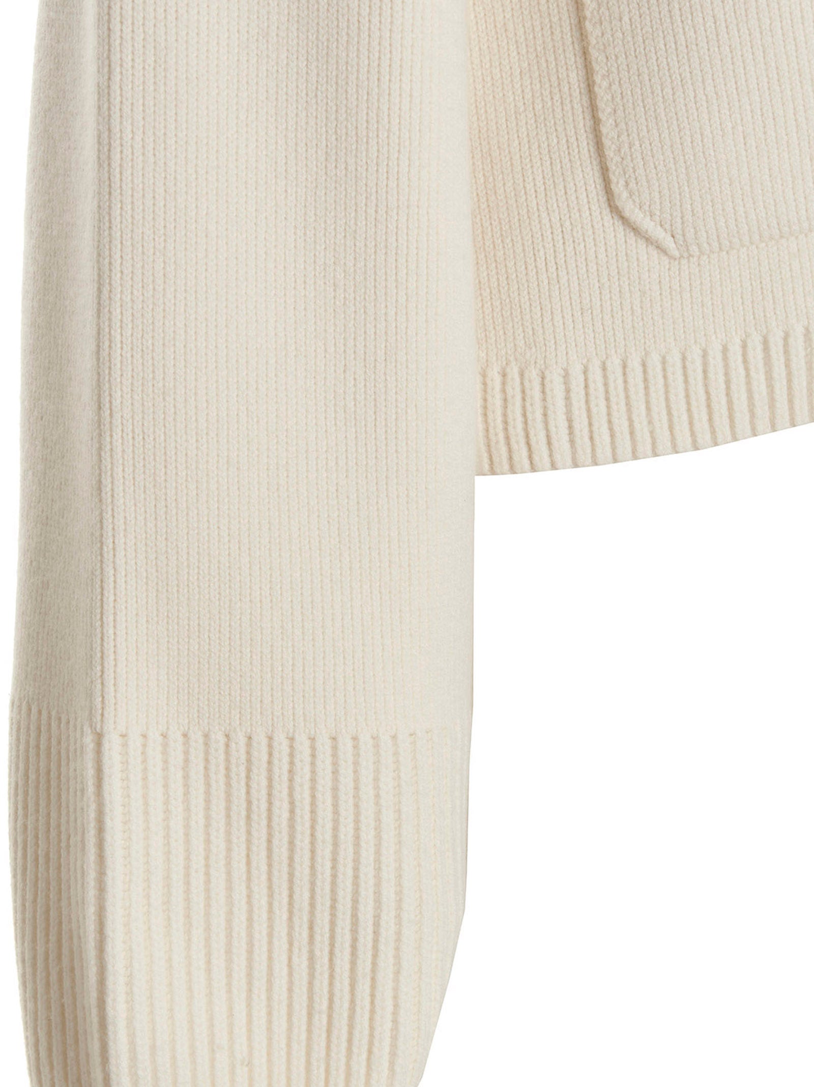 Khaite 100% cashmere cardigan in white — view 4