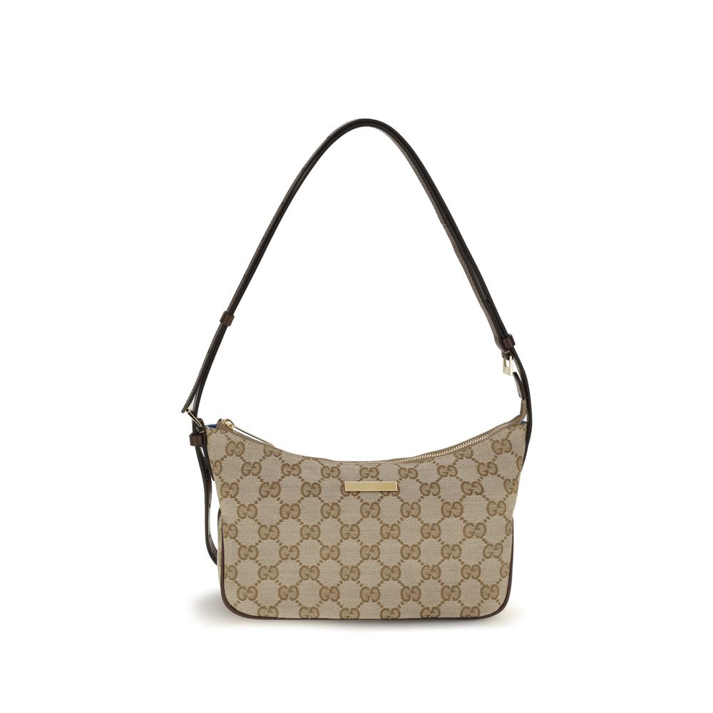 Beige Polyester Shoulder Bag