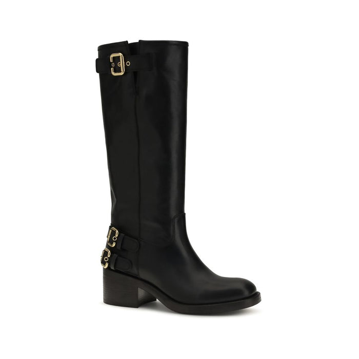 Chloé 100% Calf Leather Bos Taurus boots in black — view 2