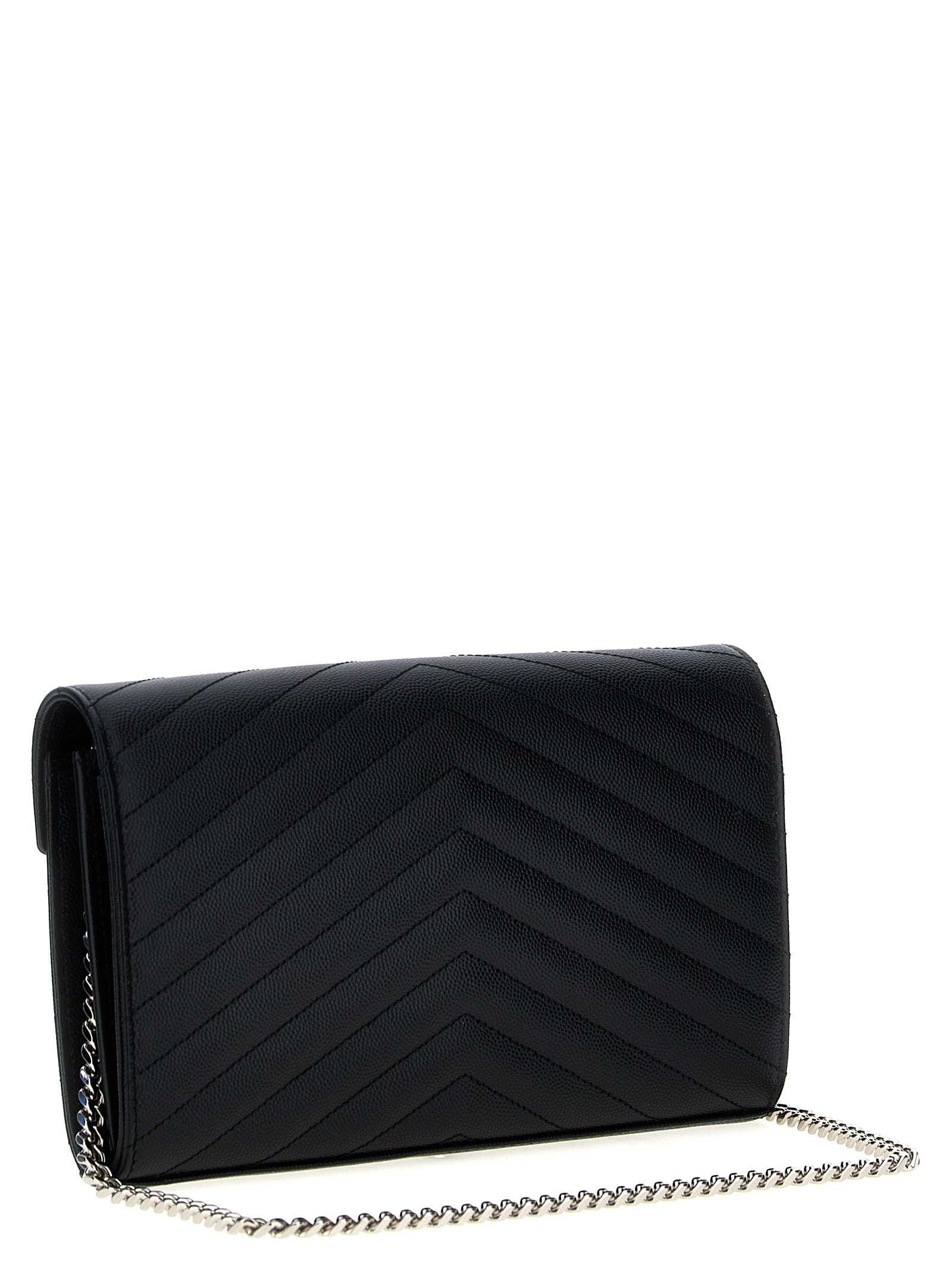 Saint Laurent 100% Calfskin Leather clutch in black — view 2