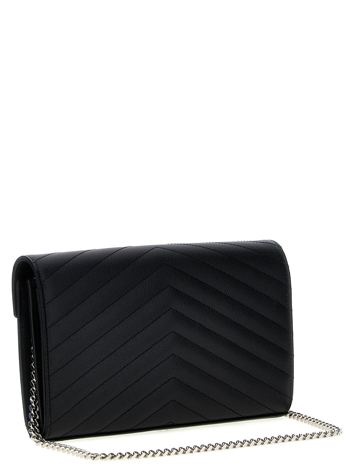 Saint Laurent 100% Calfskin Leather clutch in black — view 2