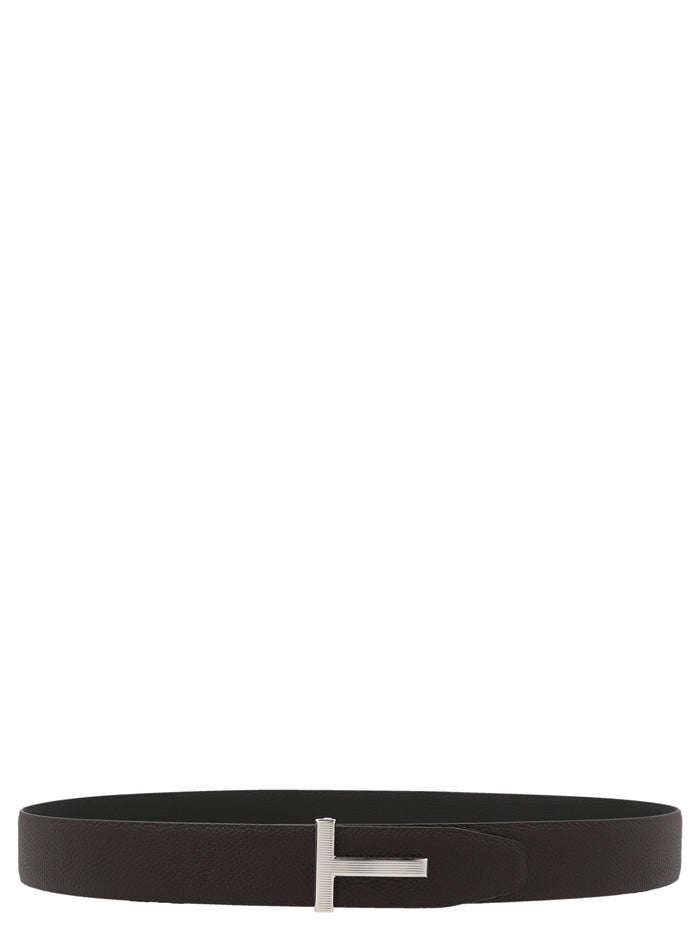 Tom Ford 100% calf leather belt in black