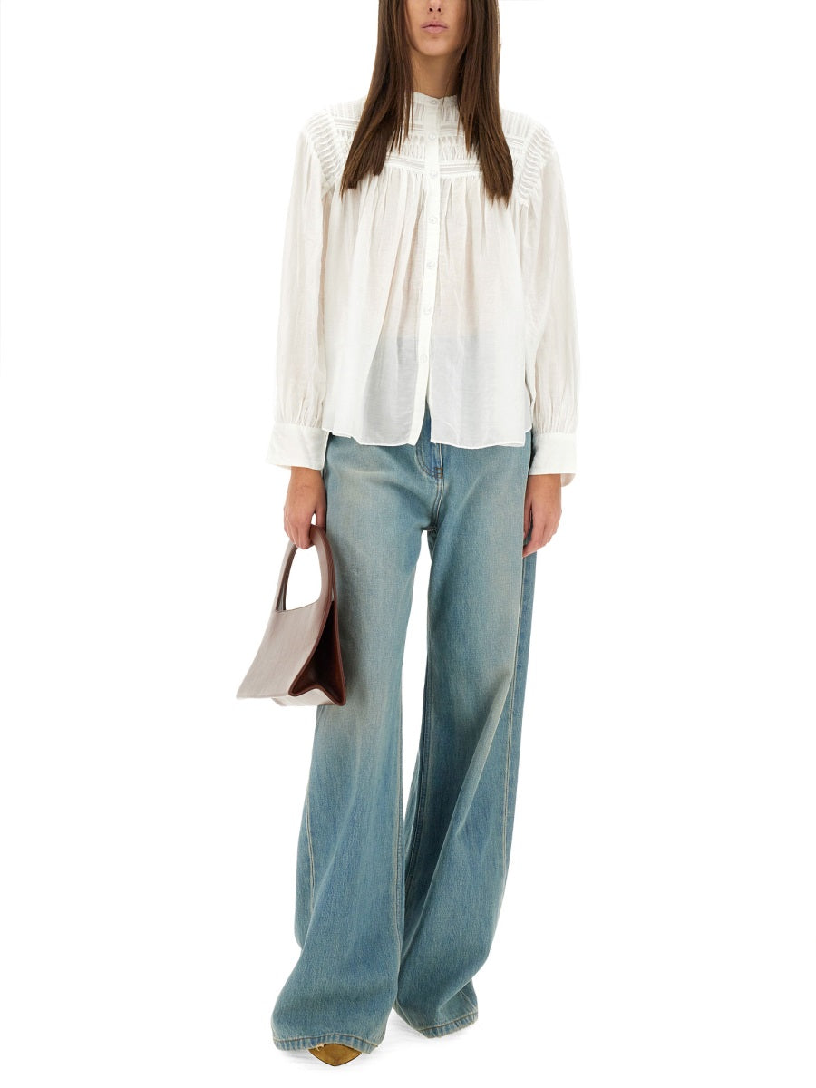 Shirt Plalia White Cotton