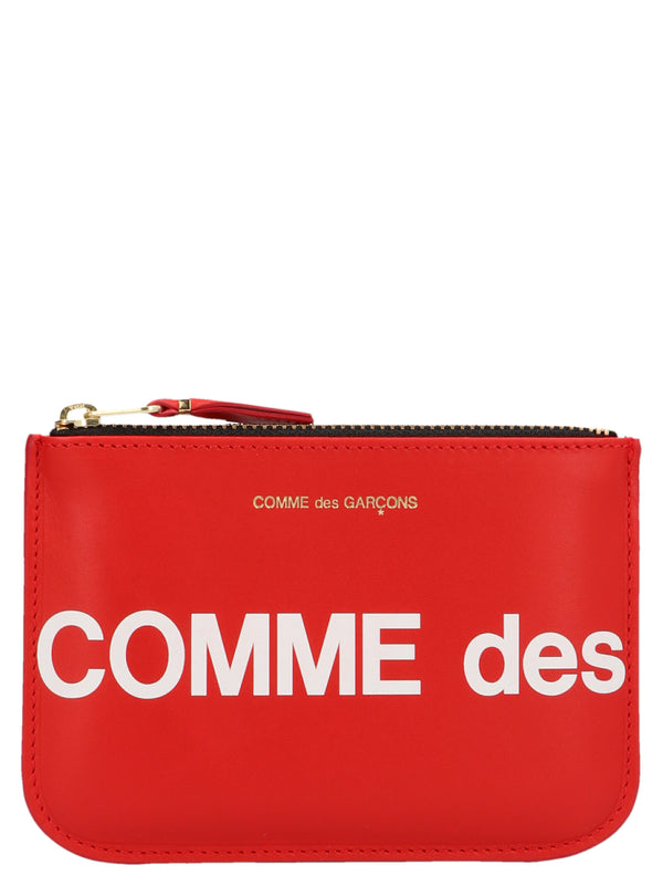 Comme des Garçons 100% calf leather (bos taurus) card case in red