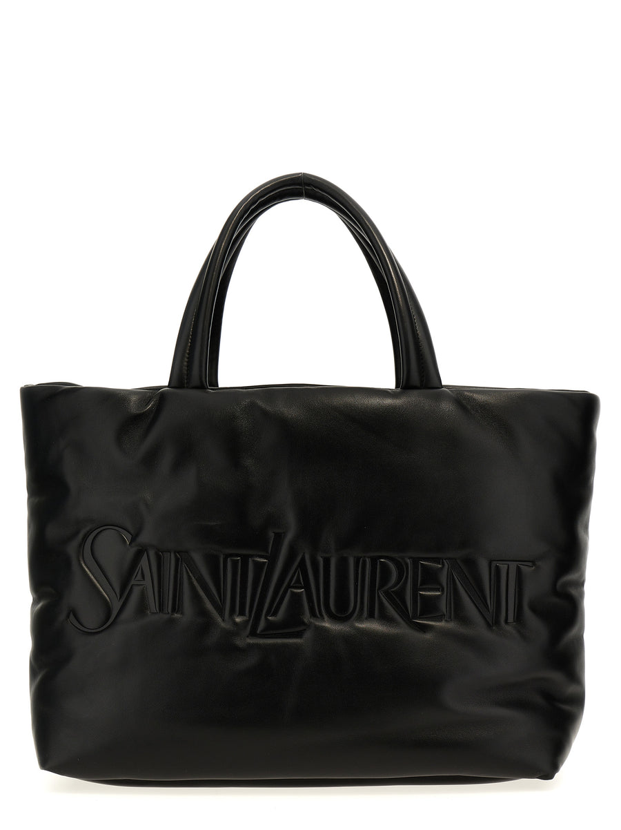 Saint Laurent 100% lamb leather tote bag in black
