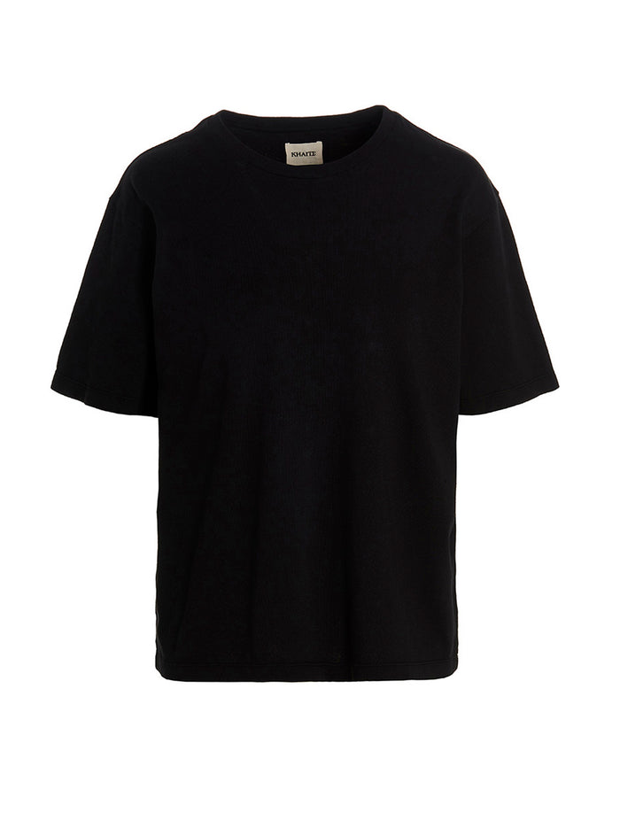 Khaite 100% Cotton t-shirt in black