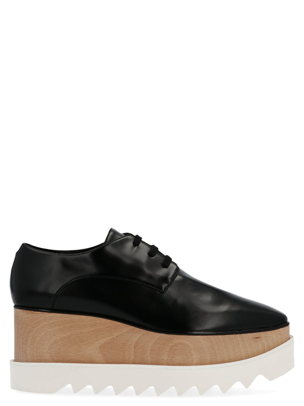Stella McCartney 60% polyurethane platform oxford in black
