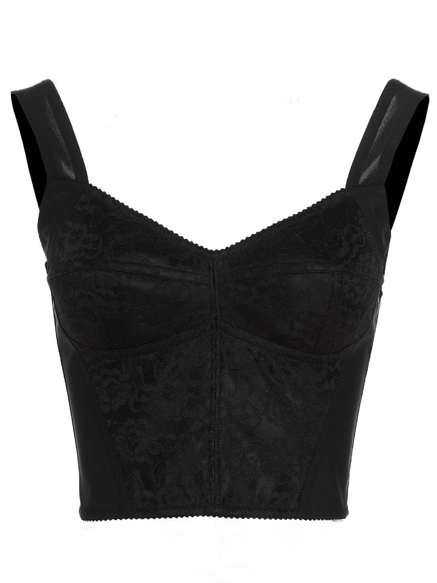Dolce & Gabbana 87% Polyamide bustier in black