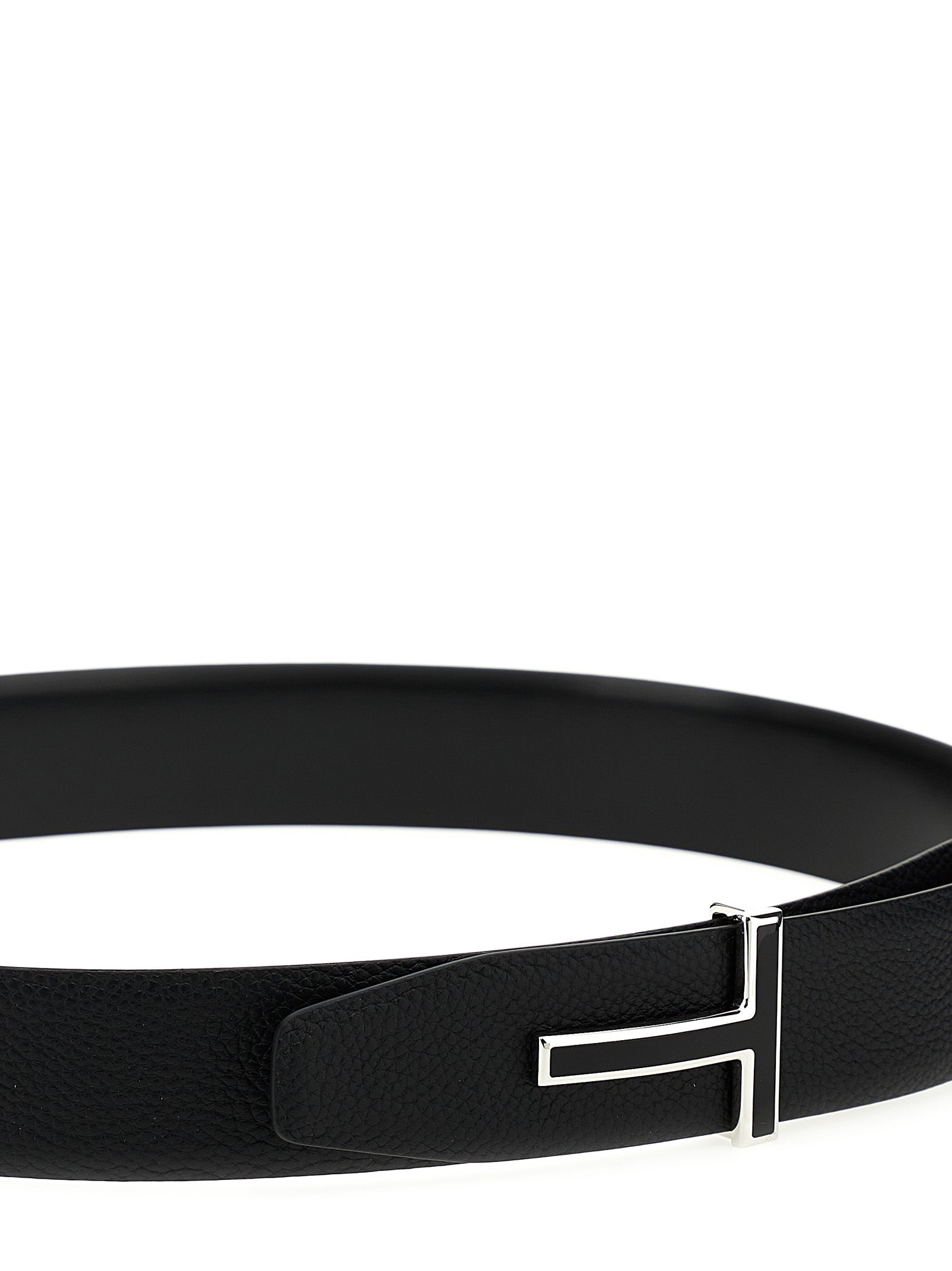 Tom Ford 100% calf leather (bos taurus) belt in black — view 3